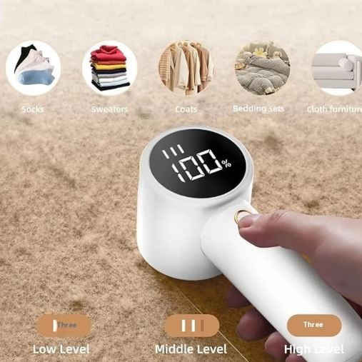 FABRICRESTORE Pro Smart Lint Remover– Premium 3-Speed Cordless Fabric Shaver & Pill Remover for Clothing & Home Furniture - Techvortex